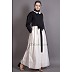 Dual colored abaya with Peter Pan Collar Dual colored abaya with Peter Pan Collar